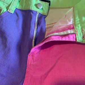 MINKPINK Shorts - MINKPINK neon high waist denim shorts MINKPINK Shorts - MINKPINK neon high waist denim shorts
